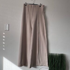 Quince Beige Wide Leg Trousers